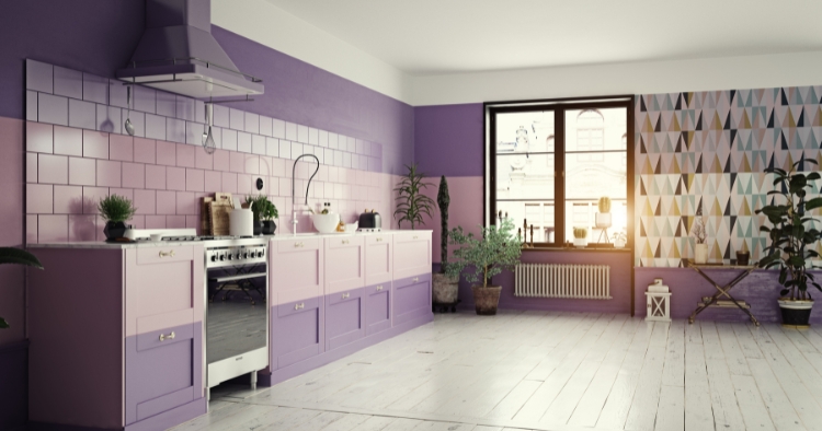 Pastellfarben in der Küche